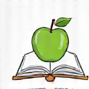 Icona di una mela e un libro per consulenza nutrizionale